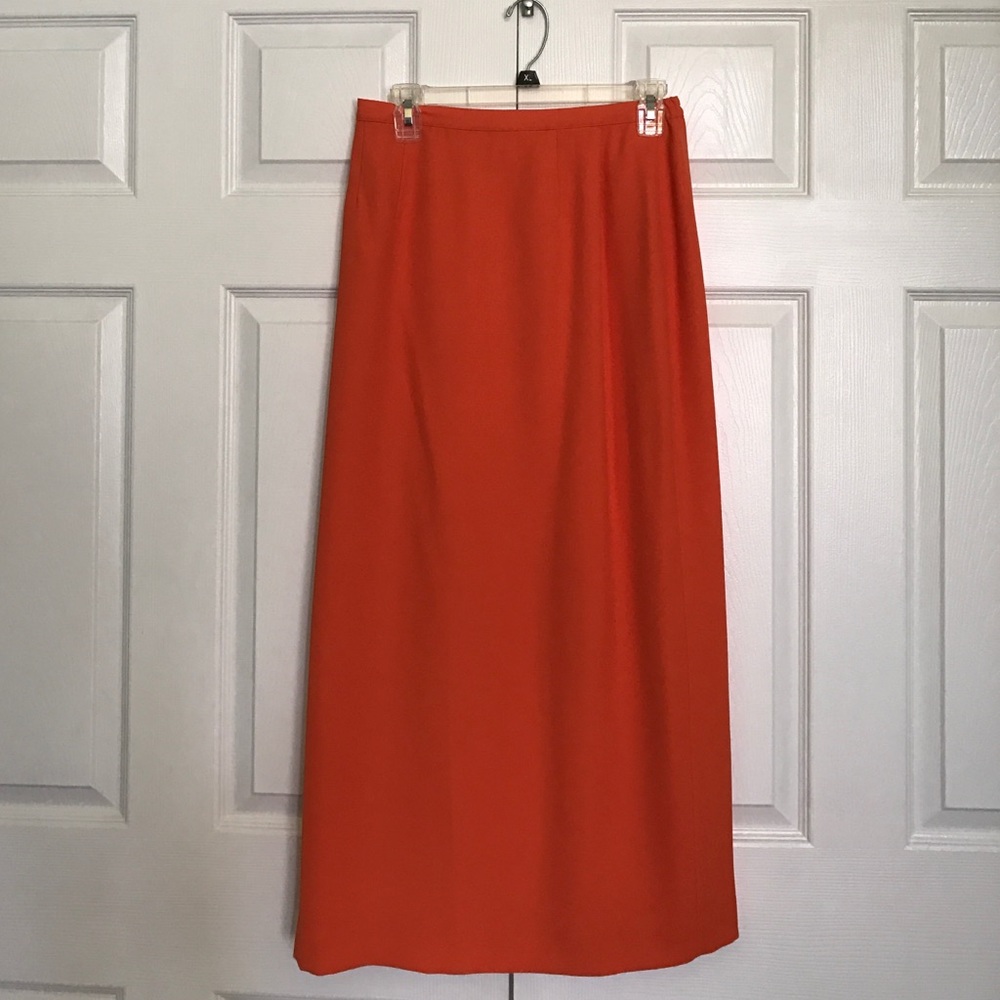 Bright orange maxi skirt